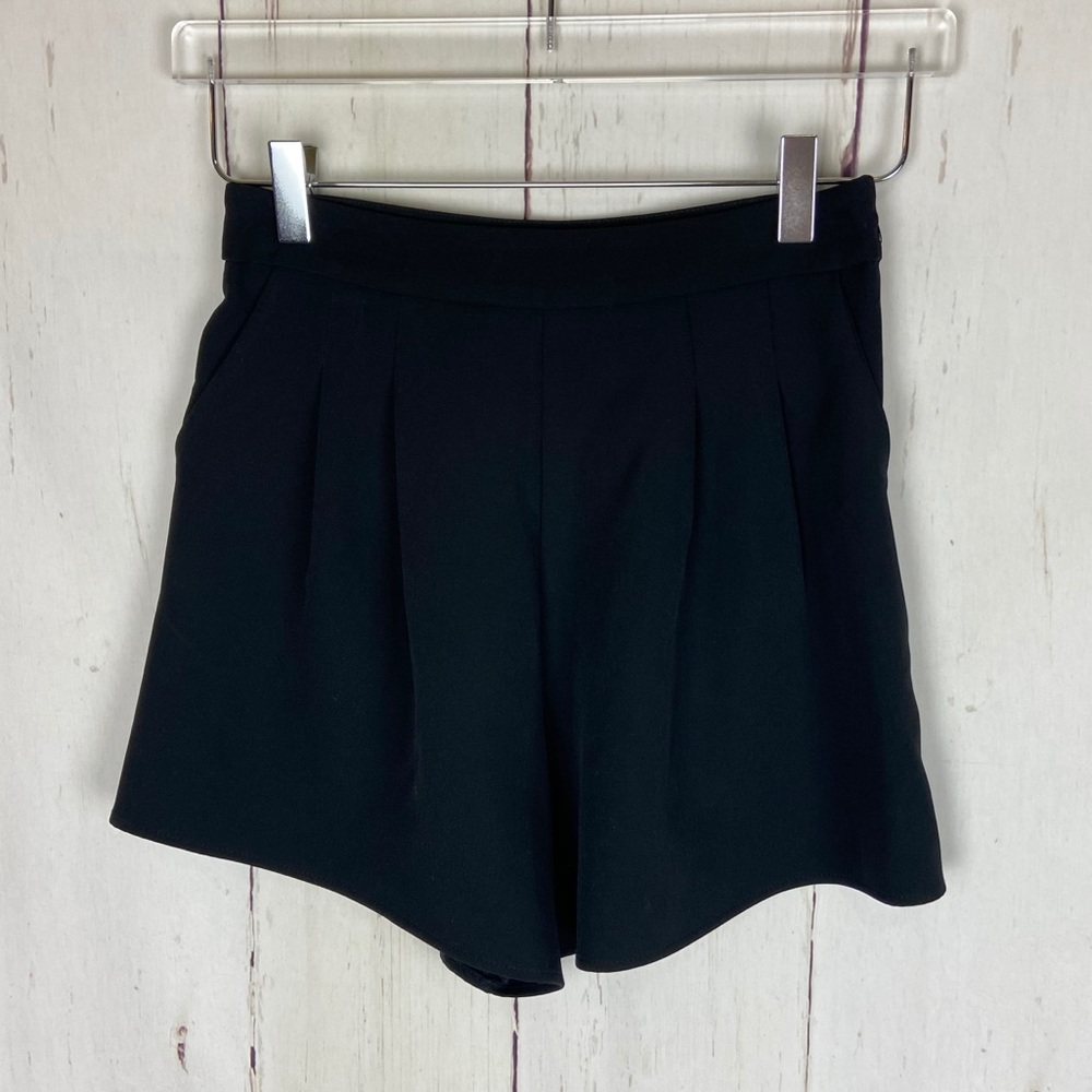 Top Shop | Black Pleated Dress Shorts